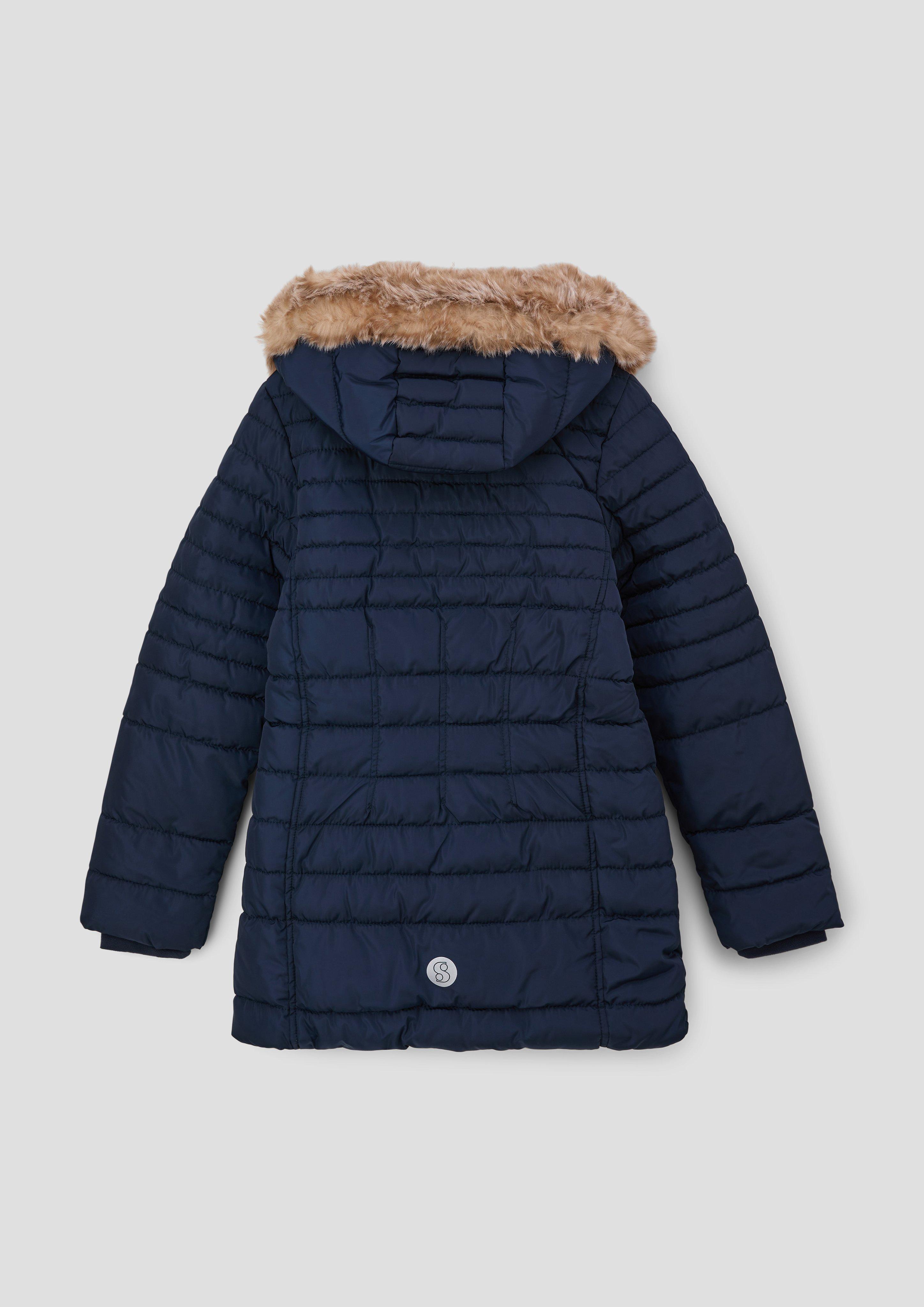 Steppjacke mit Kunstfellblende  2131681-5952