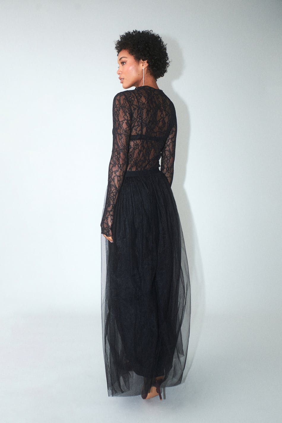Maxi tulle skirt