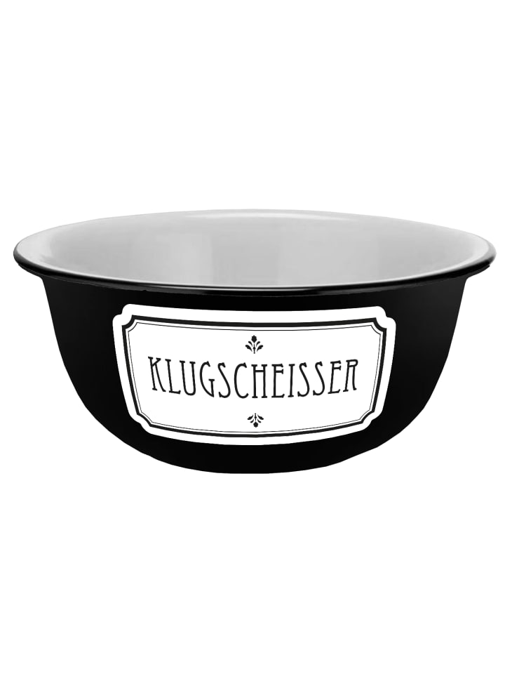 Geda Labels Müslischale Klugscheisser Emaille-Optik in Schwarz - 600 ml günstig kaufen onesize