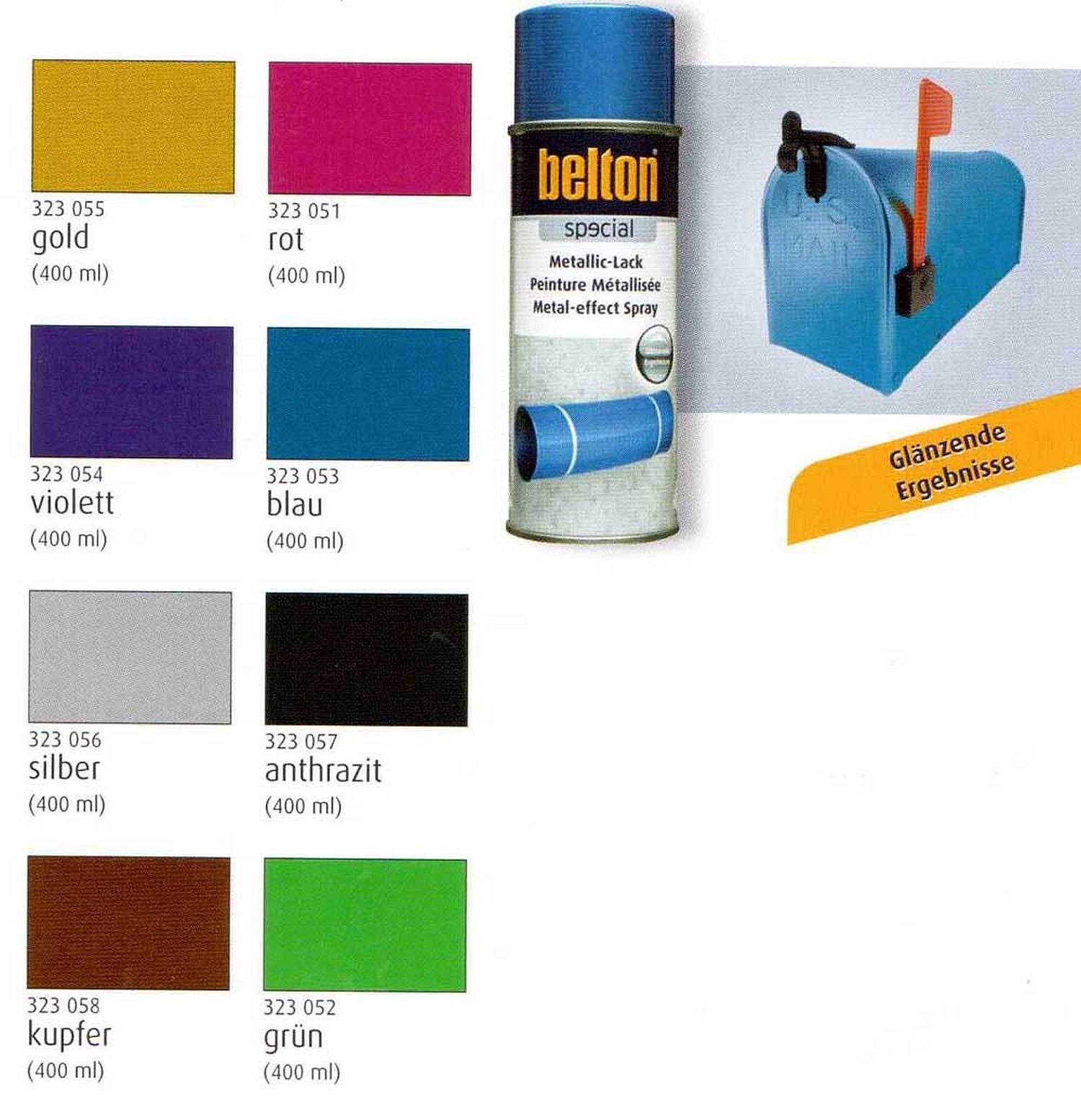 belton Sprühfarbe Metallic Lackspray, Spraydose 400 ml, verschiedene Farben