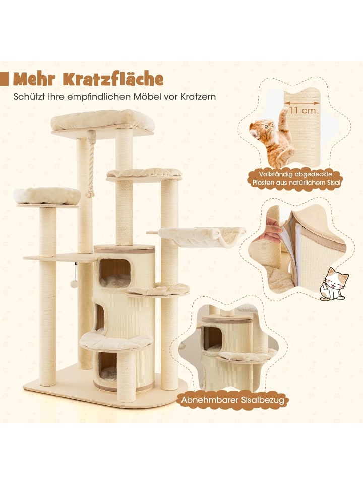 COSTWAY 173cm Kratzbaum Groß in Beige günstig kaufen onesize