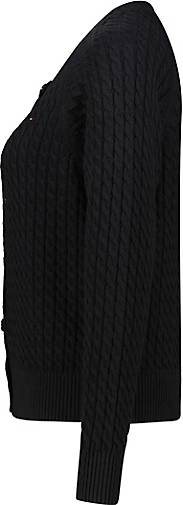 TOMMY HILFIGER Damen Strickjacke CO MINI CABLE C-NK CARDIGAN