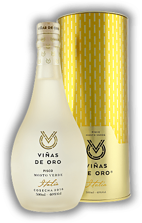 Vinas de Oro Pisco Mosto Verde Italia Vinas de Oro Pisco Mosto Verde Italia  0,5	 Liter - Vol 40%