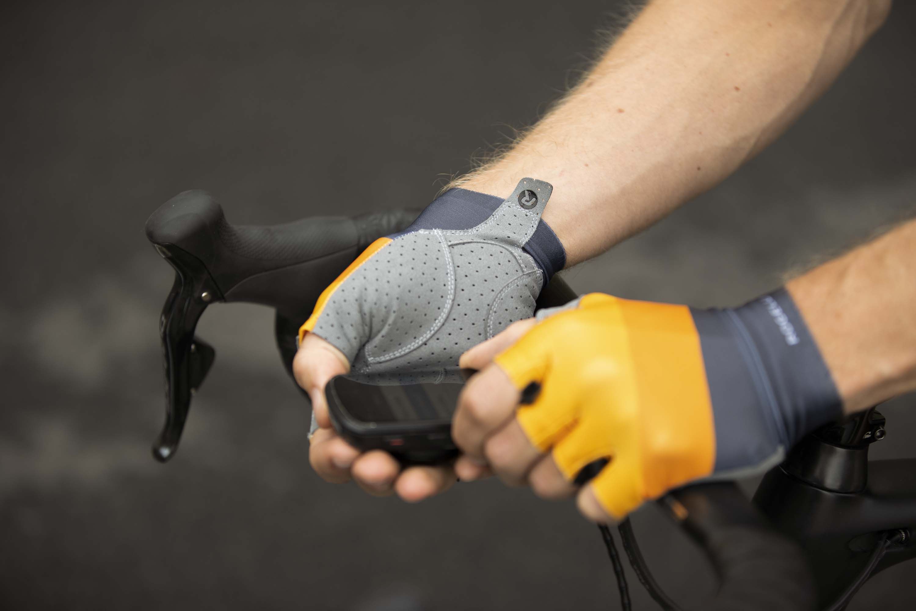 Rogelli Kai Blau/Orange Herren Fahrradhandschuhe