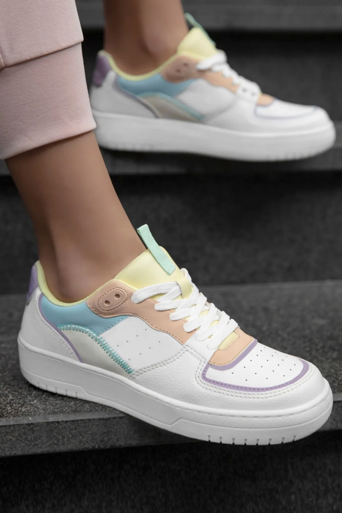 DARK SEER  Ds Alley Damen-Sneaker in Weiß, Gelb, Blau