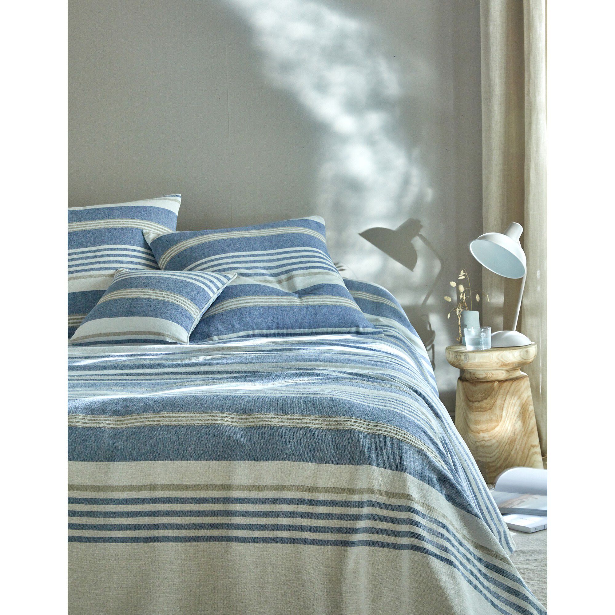 Plaid jeté multicolore coton tissage artisanal