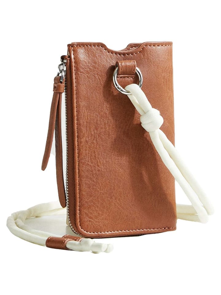 Desigual Mone Half Logo Rita - Handytasche 17 cm (black) in beige oscuro günstig kaufen onesize