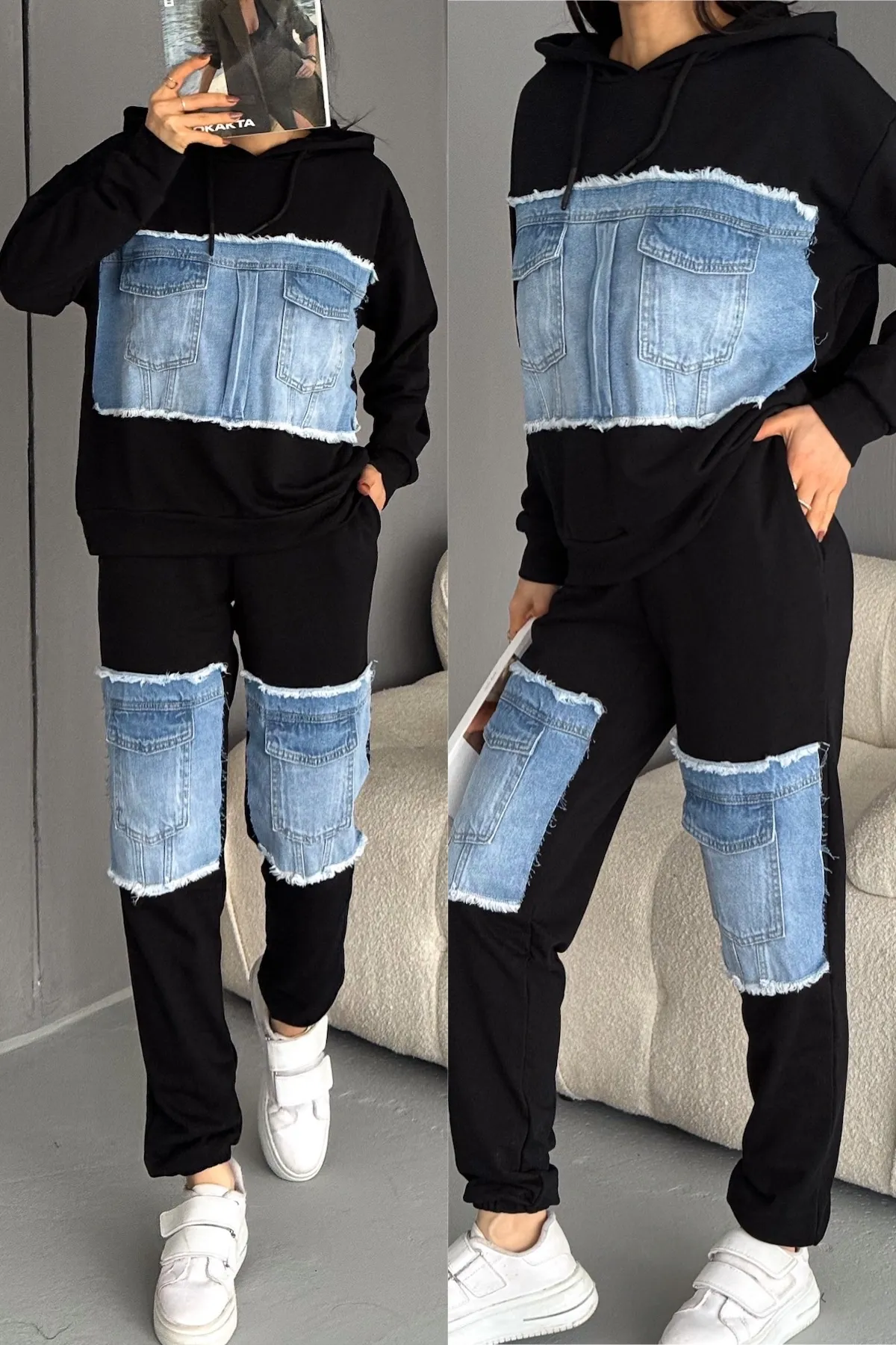 FEMELLE  Zweiteiler - Schwarz - Regular Fit
