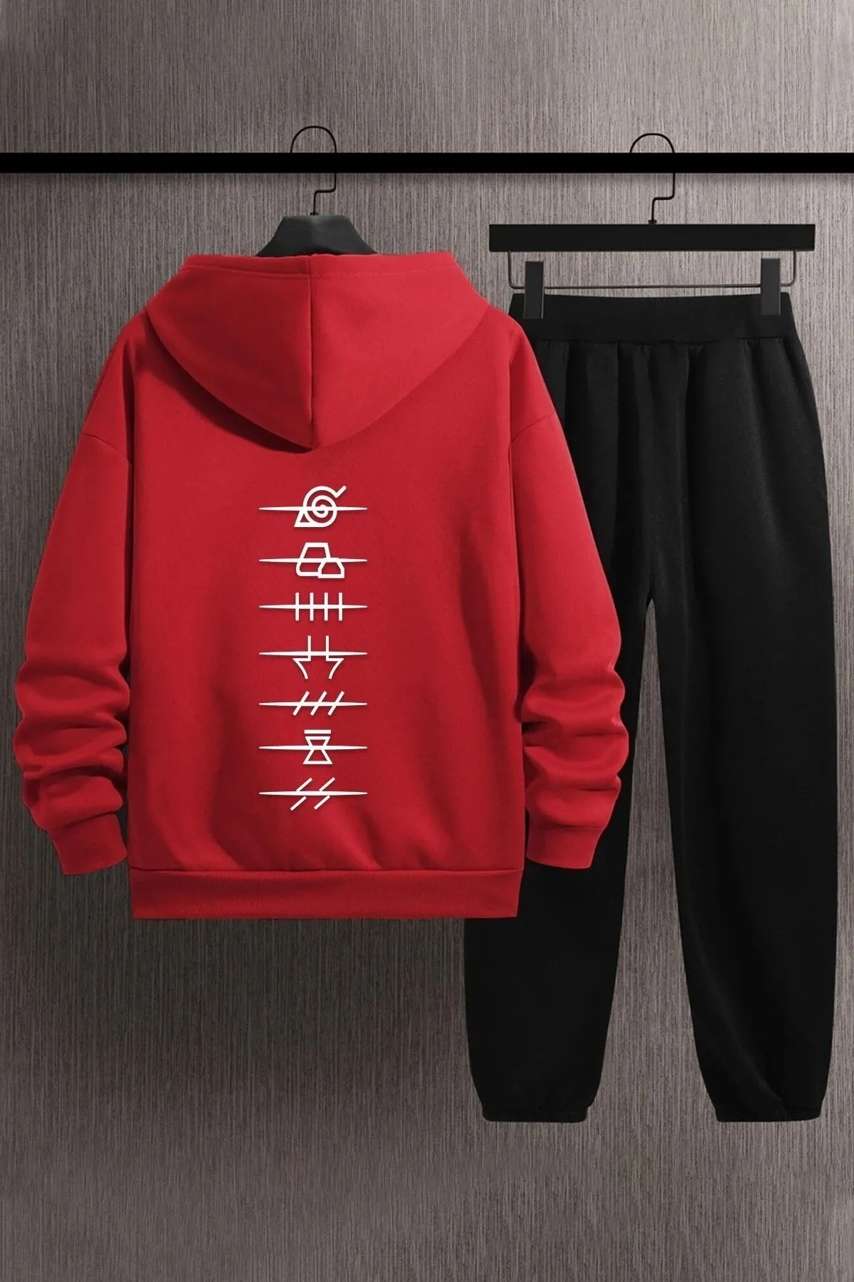 uyguntarz  Bedrucktes Unisex-Trainingsanzugset „Ninja Akatsuki“.