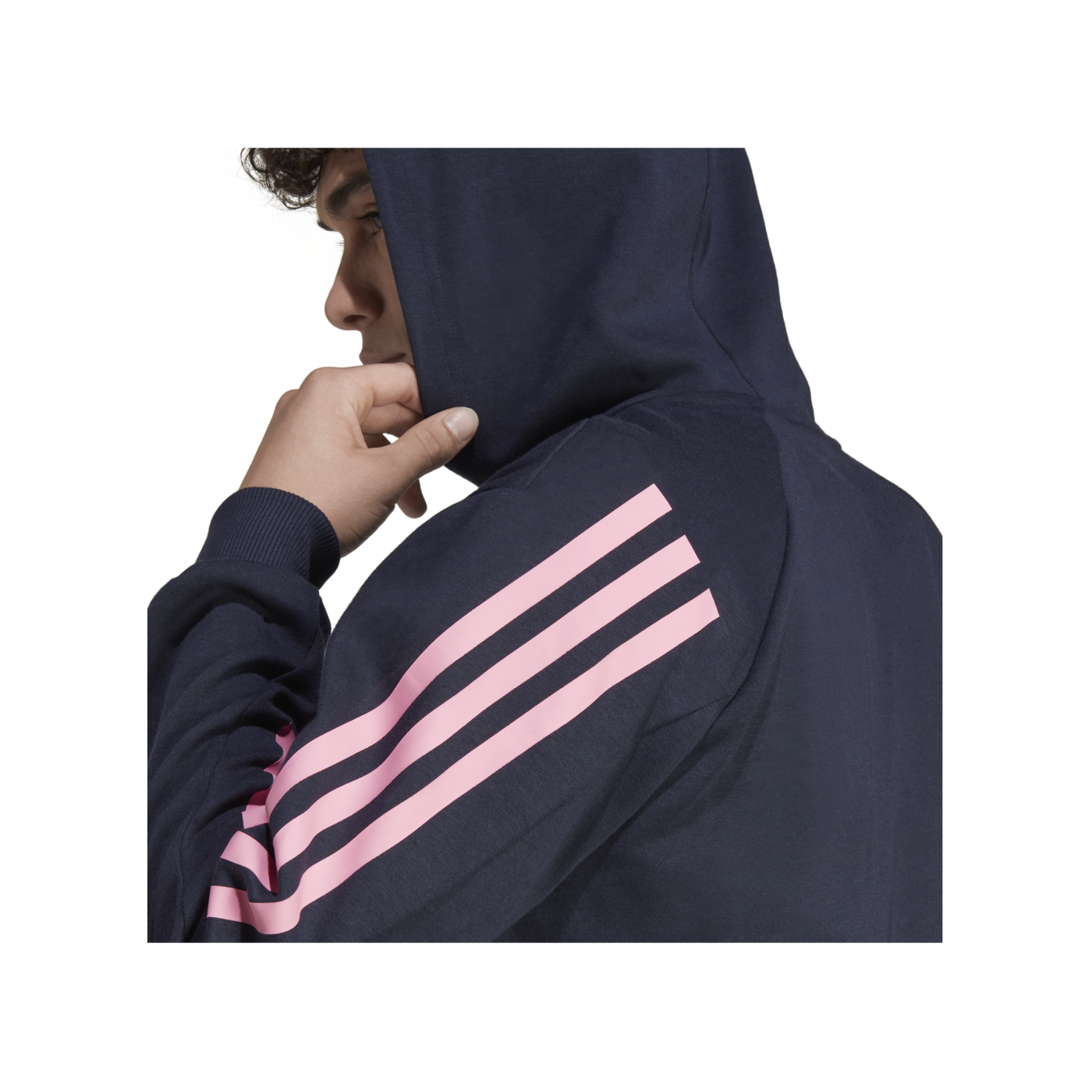 adidas Fleece Hoody Blau Rosa
