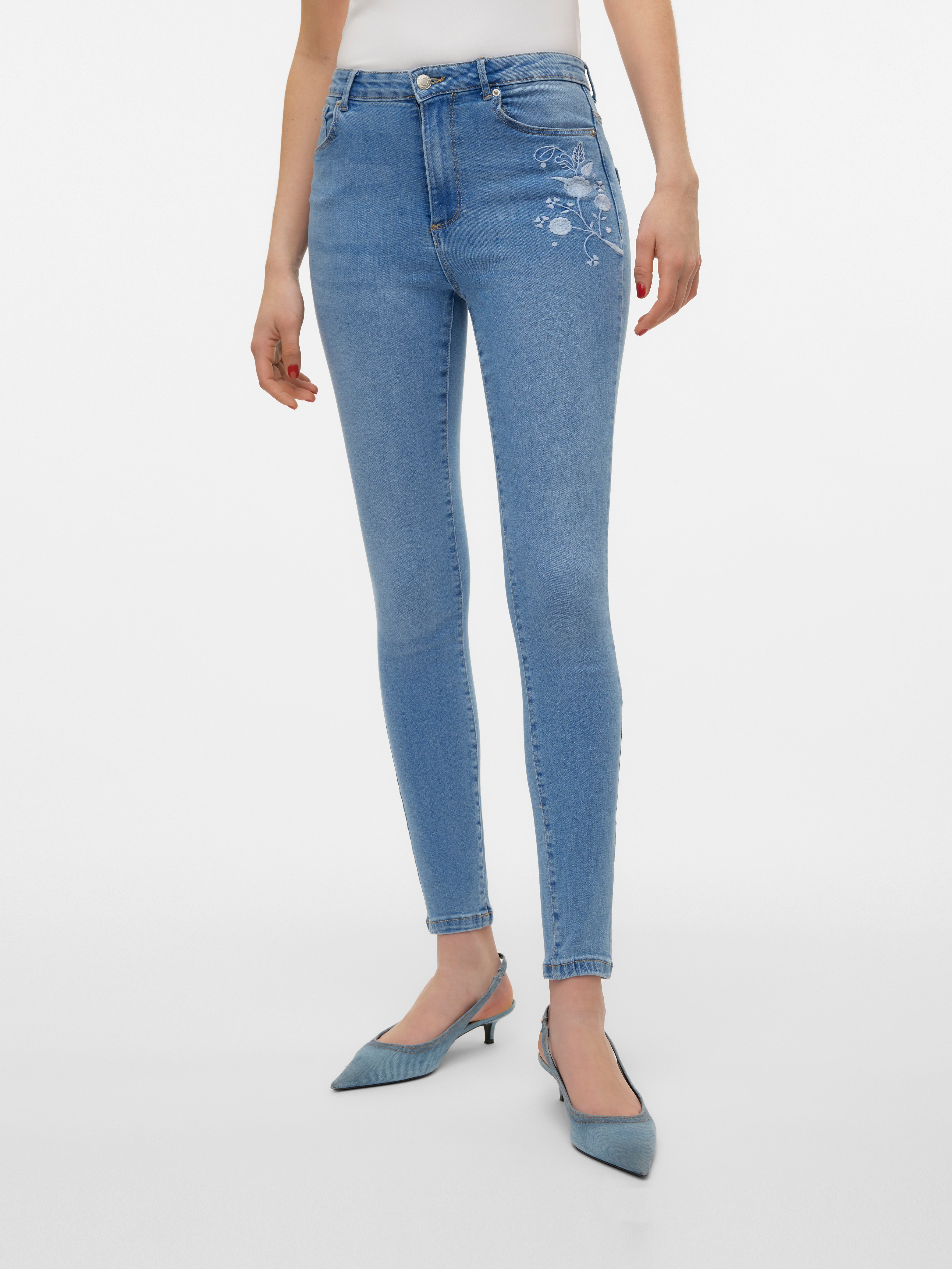 VMSOPHIA Hohe Taille Skinny Fit Jeans