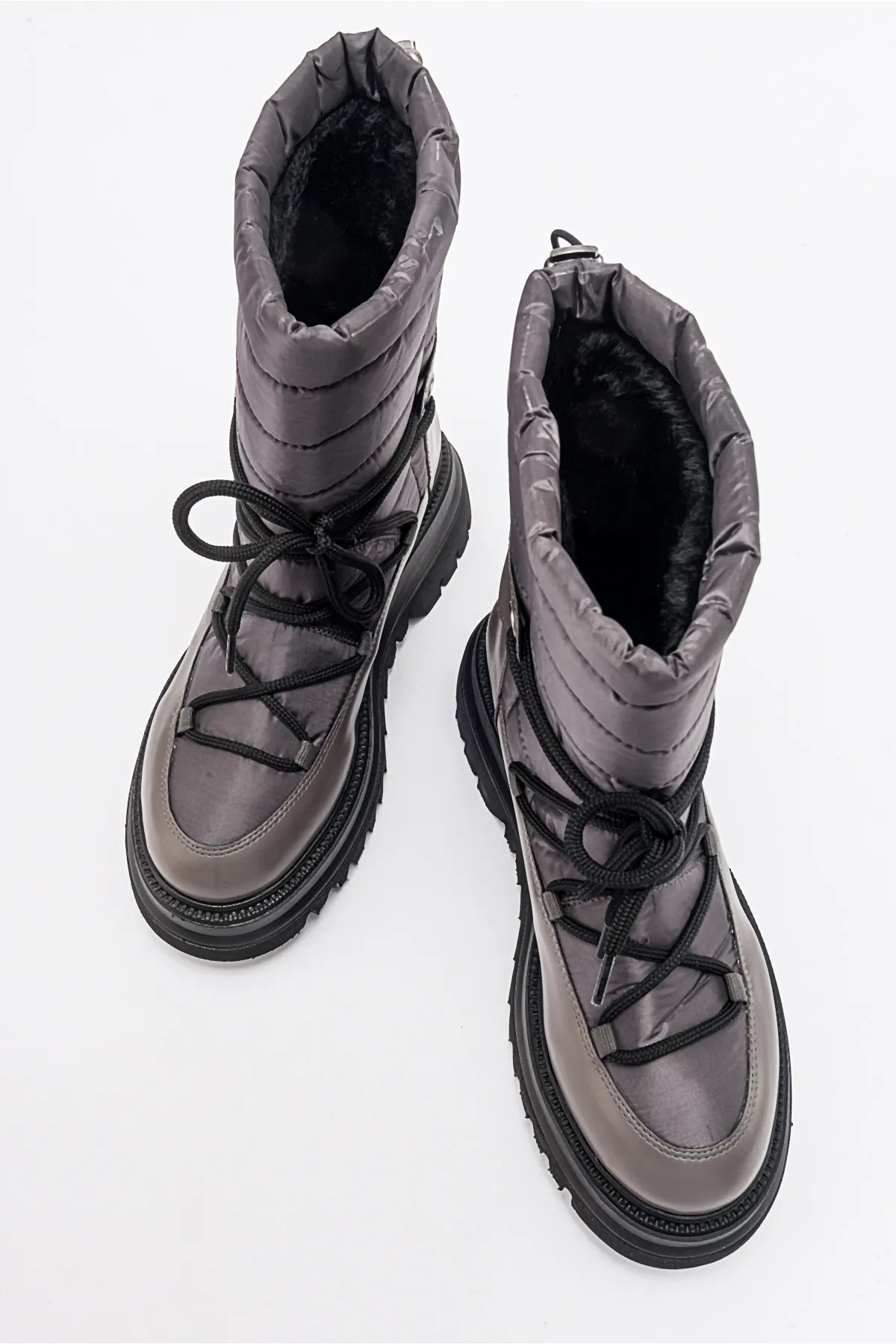 LuviShoes  WELD Grey Skin Damen-Schneestiefel