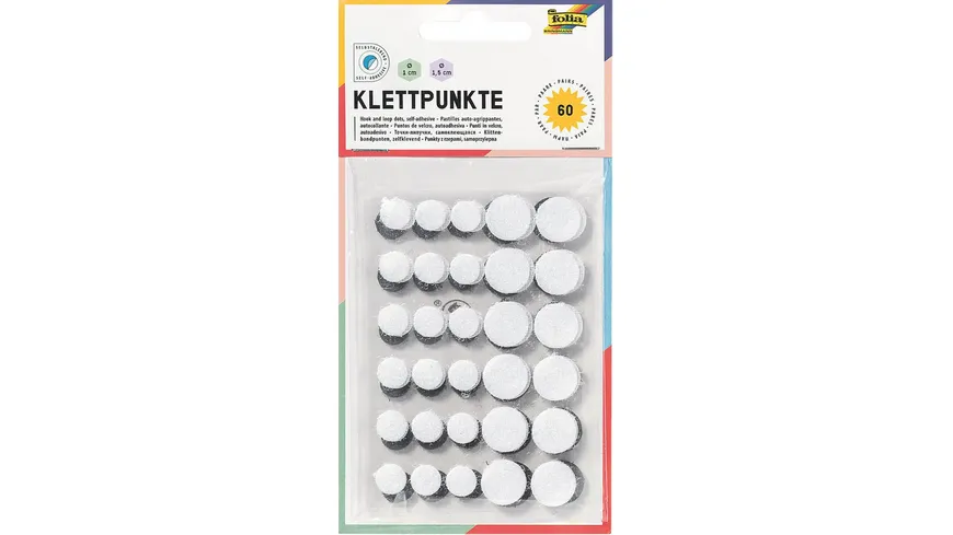 Folia Klettpunkte schwarz/weiss sortiert