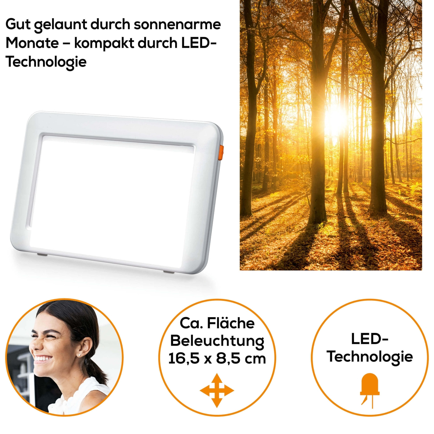Beurer Tageslichtlampe TL 20-Kompakte Tageslichtlampe horizontal & vertikal anwendbar mit variablem Standfuß