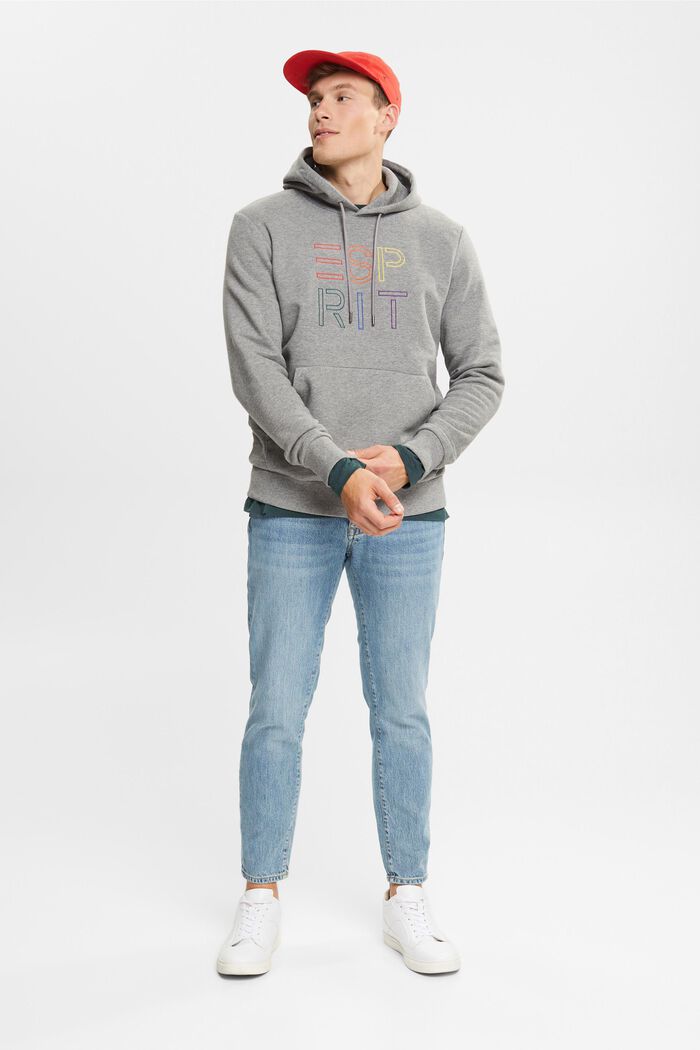 Recycelt: Hoodie mit Logo-Strickerei