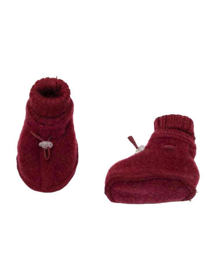 Joha Booties Krabbelschuhe Merino-Wolle in bordeaux günstig kaufen 86/92