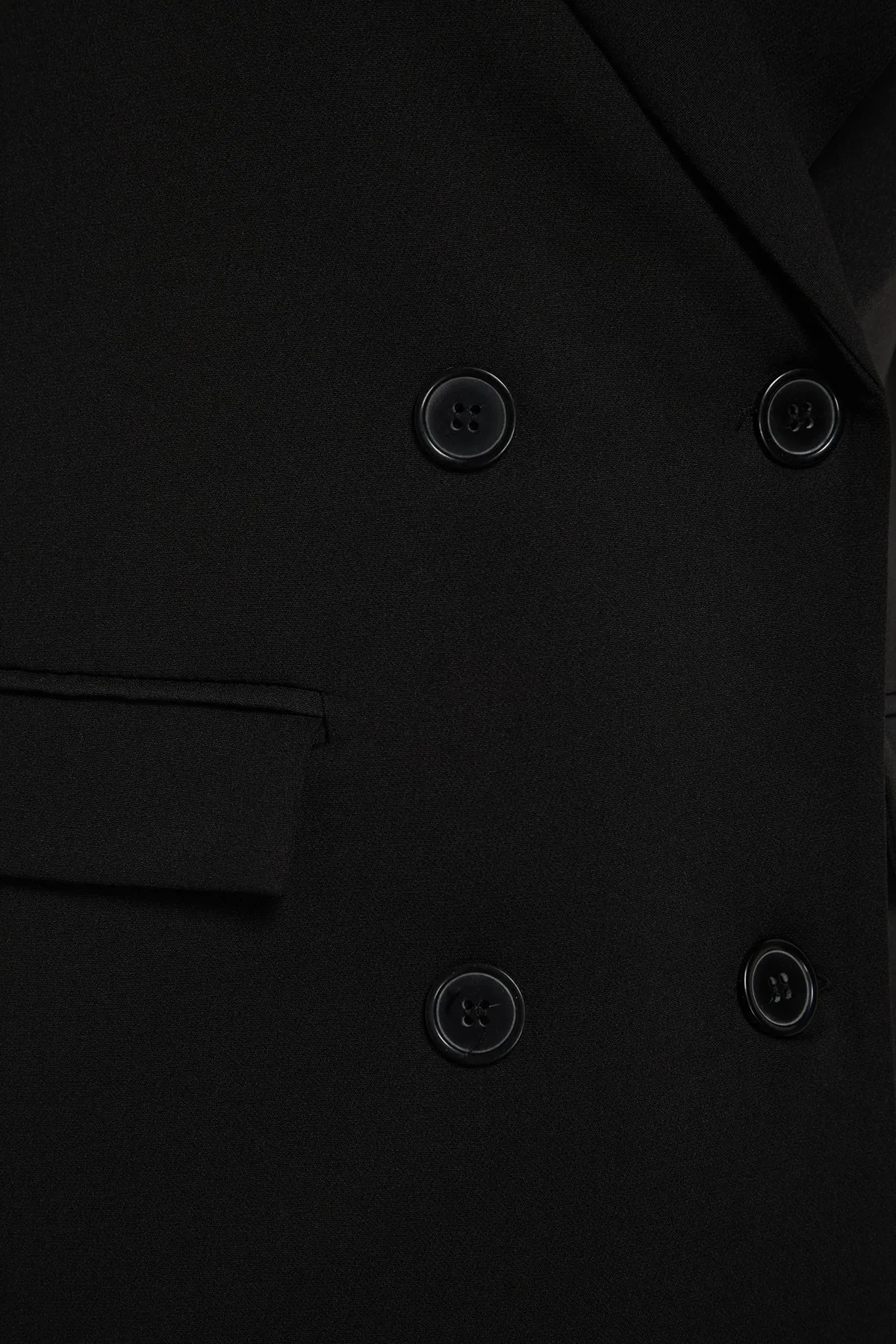 Trendyol Collection  Anthrazitfarbene, gefütterte, gewebte Blazerjacke mit Knopfleiste TWOAW21CE0264