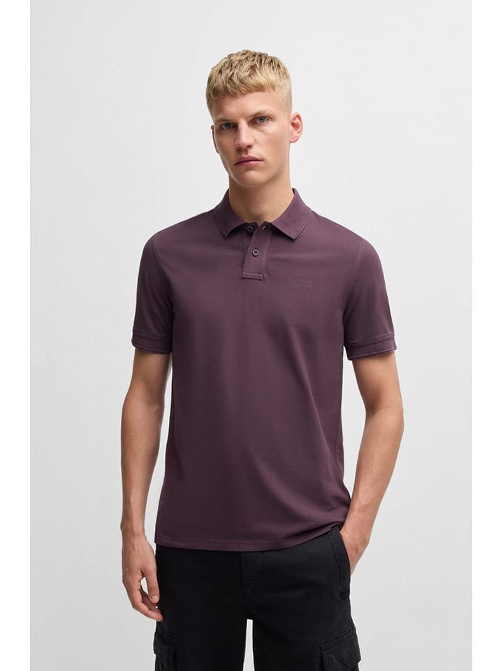 BOSS Orange Poloshirt in Bordeaux günstig kaufen