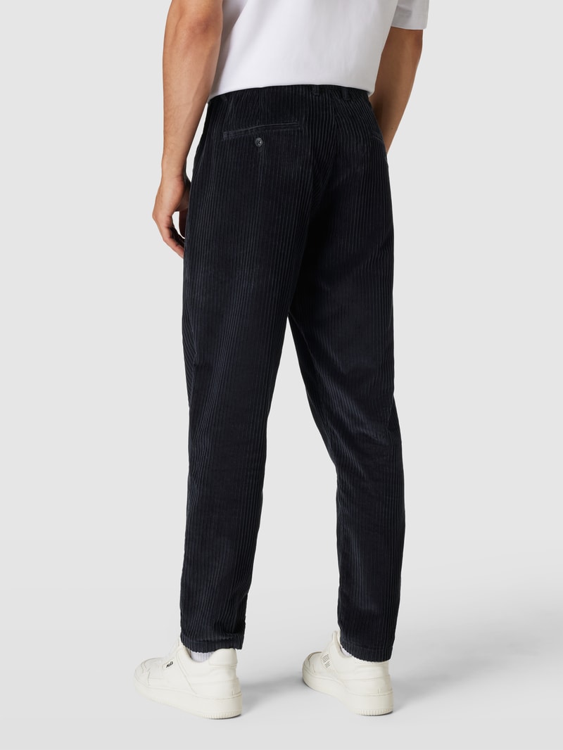 Cordhose aus reiner Baumwolle in marineblau