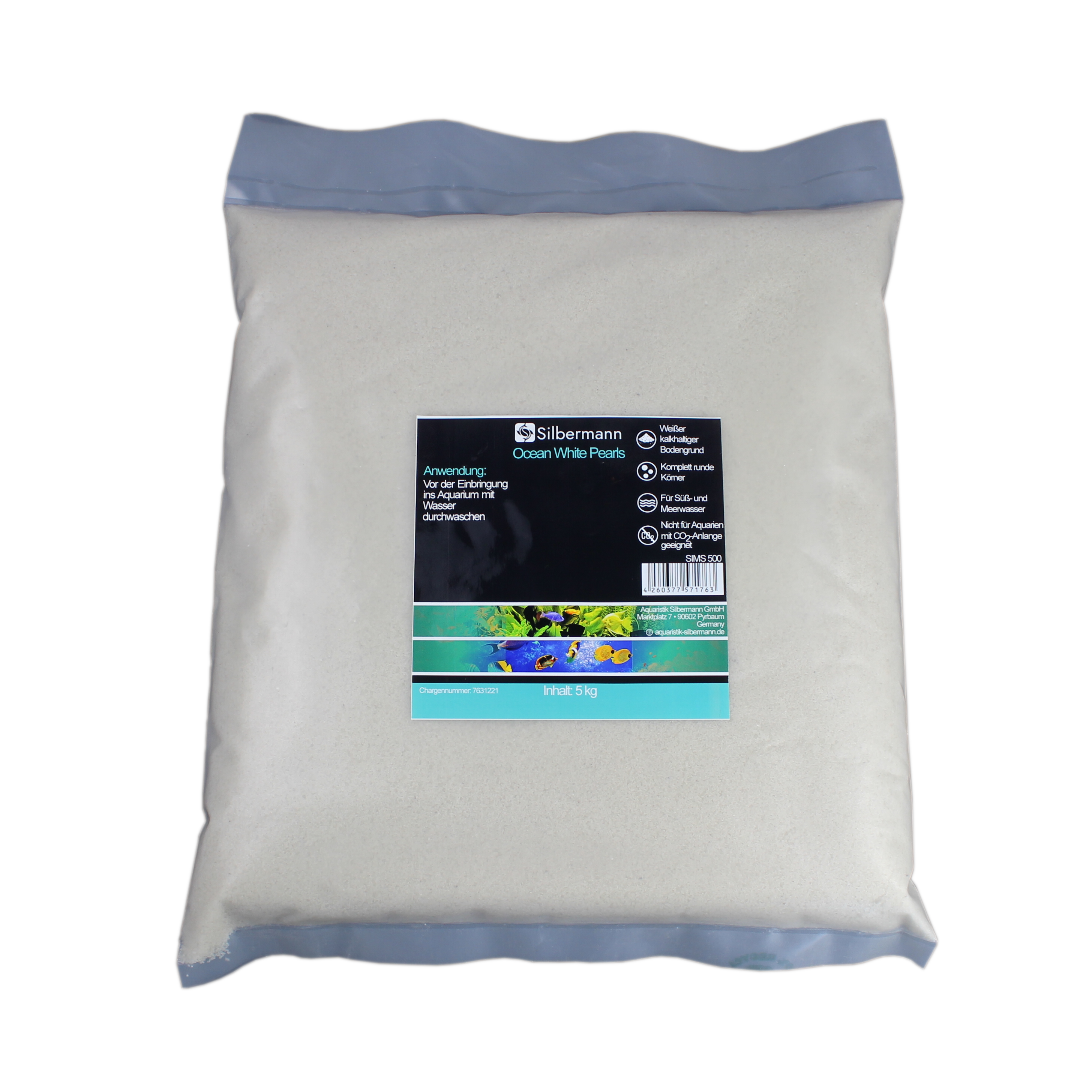 Silbermann Bodengrund Silbermann Ocean White Pearls 5 kg