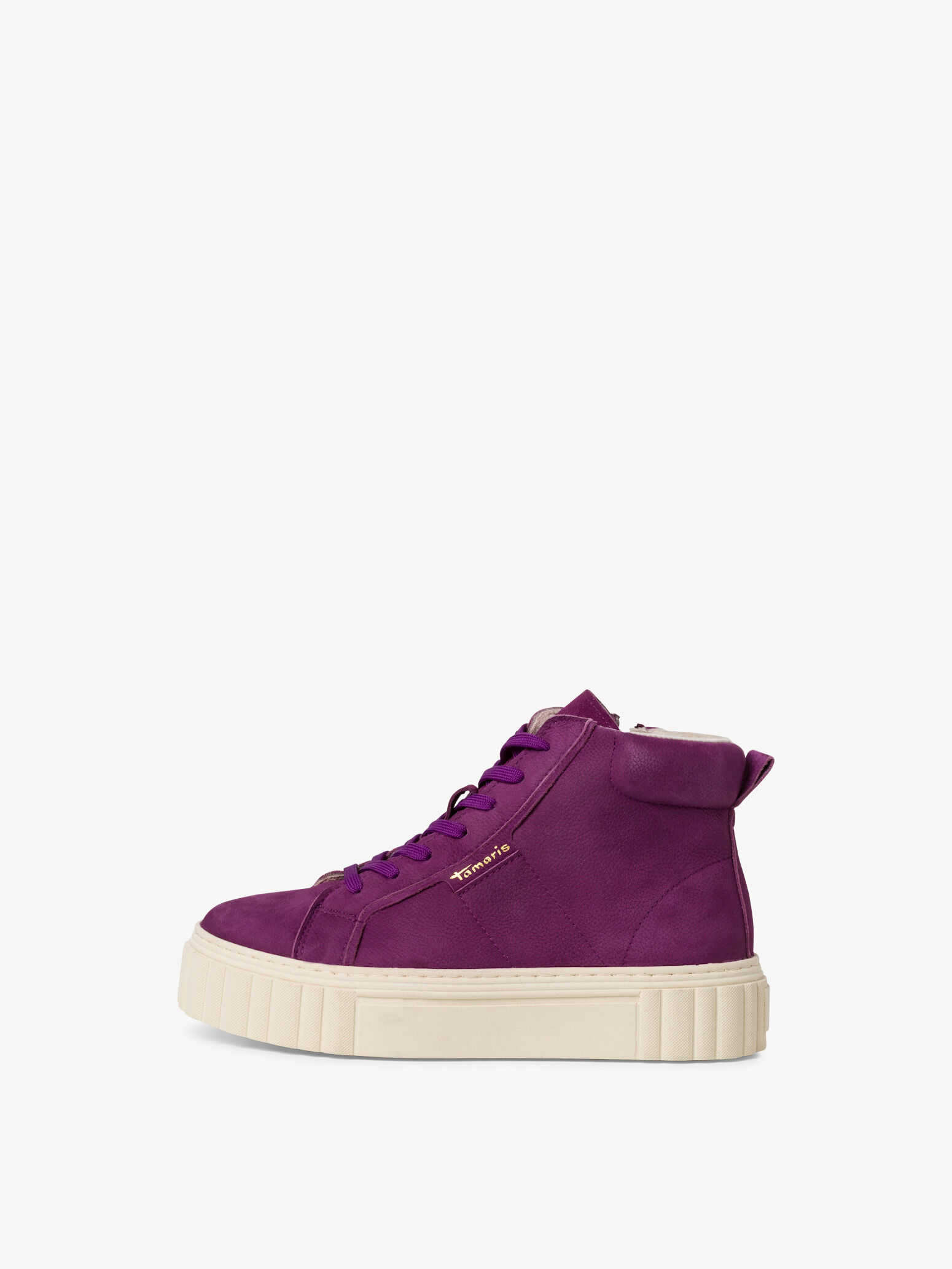 Bottine en cuir - mauve