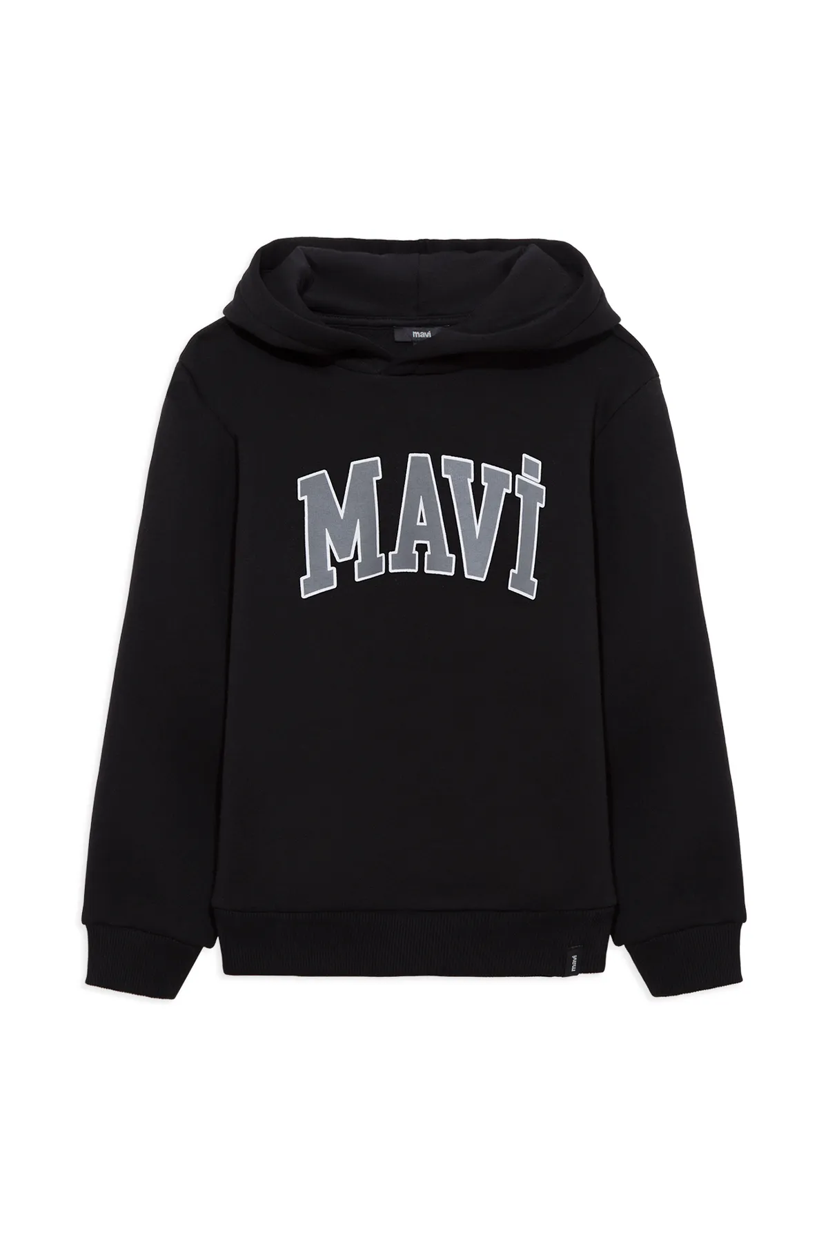 Mavi  Schwarzes Kapuzen-Sweatshirt mit Logo-Print 6610110-900