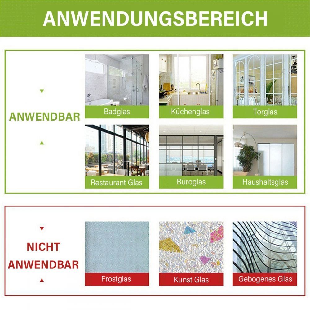 Fensterfolie Fensterfolie Blickdicht Sichtschutzfolie Fenster Selbsthaftend, Bizaical