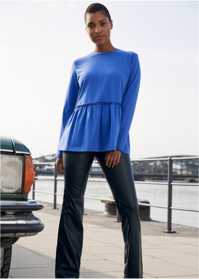 Langarmshirt mit Schößchen
