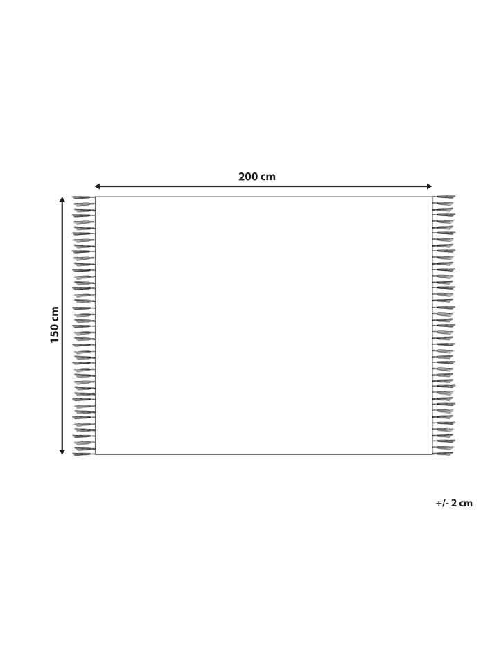 Beliani Picknickdecke GACHINA in Beige - (W) 150 x (H) 1 x (L) 200 cm günstig kaufen onesize