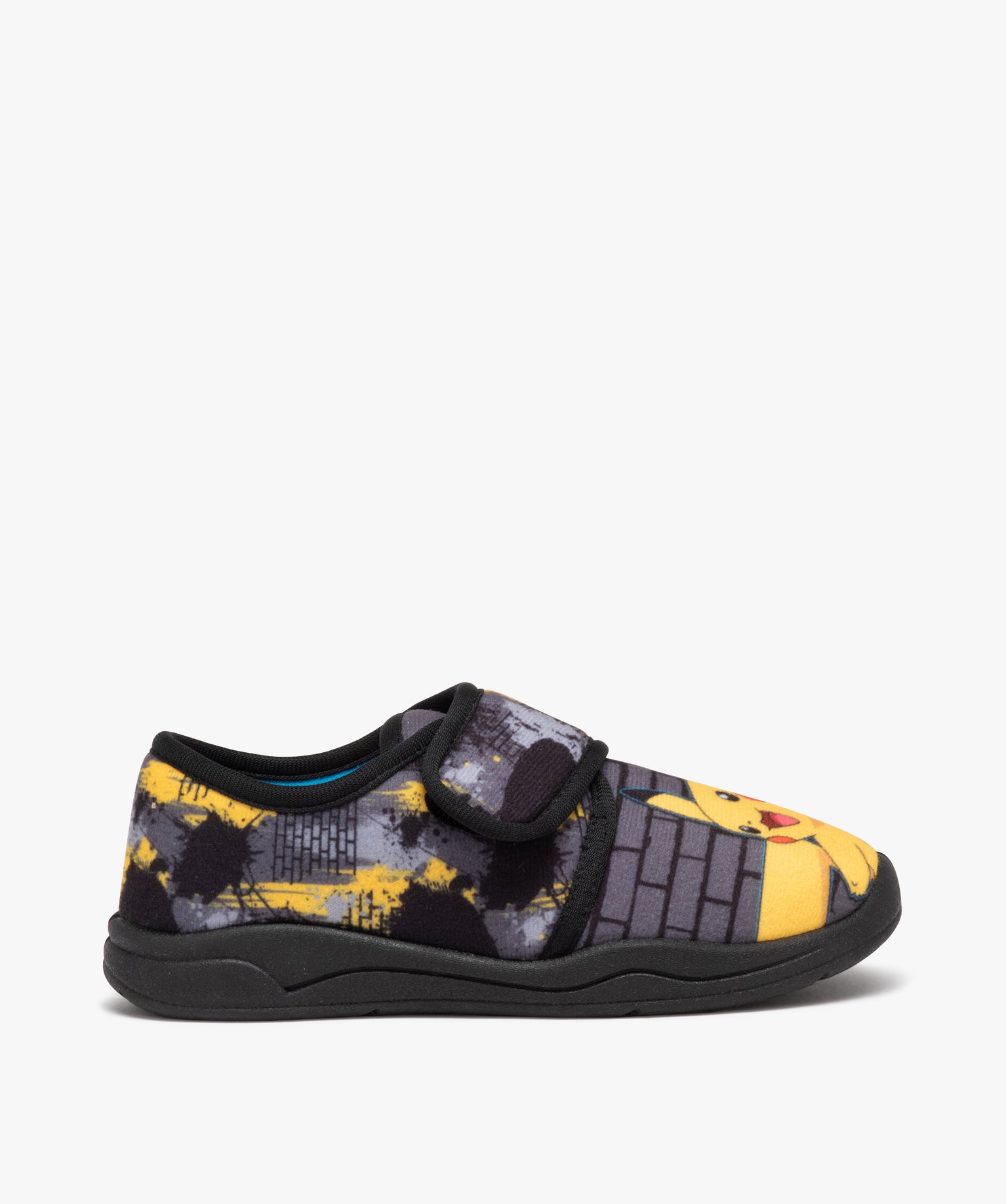 Chaussons Garçon imprimés Pikachu à bande scratch - Pokemon gris | GEMO