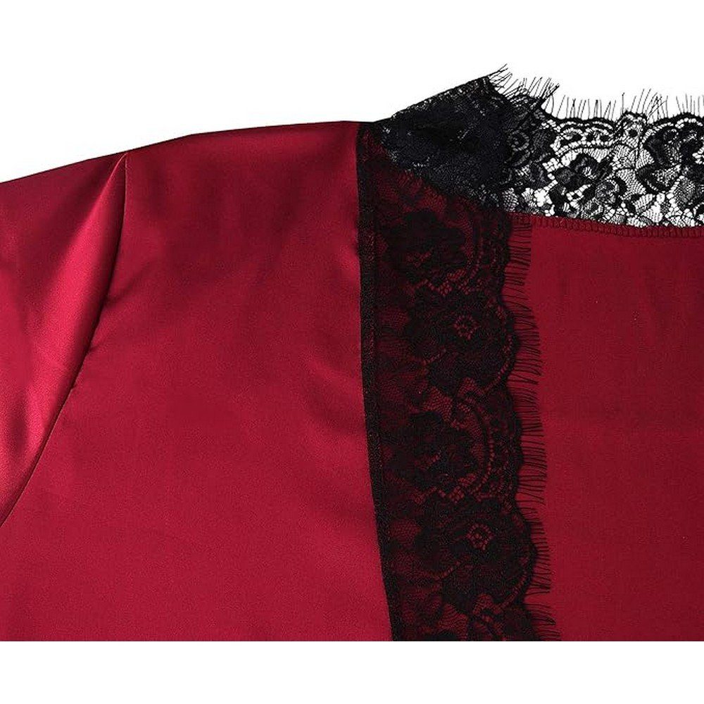 Ronner UG Pyjama Damen 4 Stück Nachthemd Shorts Schlafanzug Spitze Nachtwäsche Sexy (1 tlg)