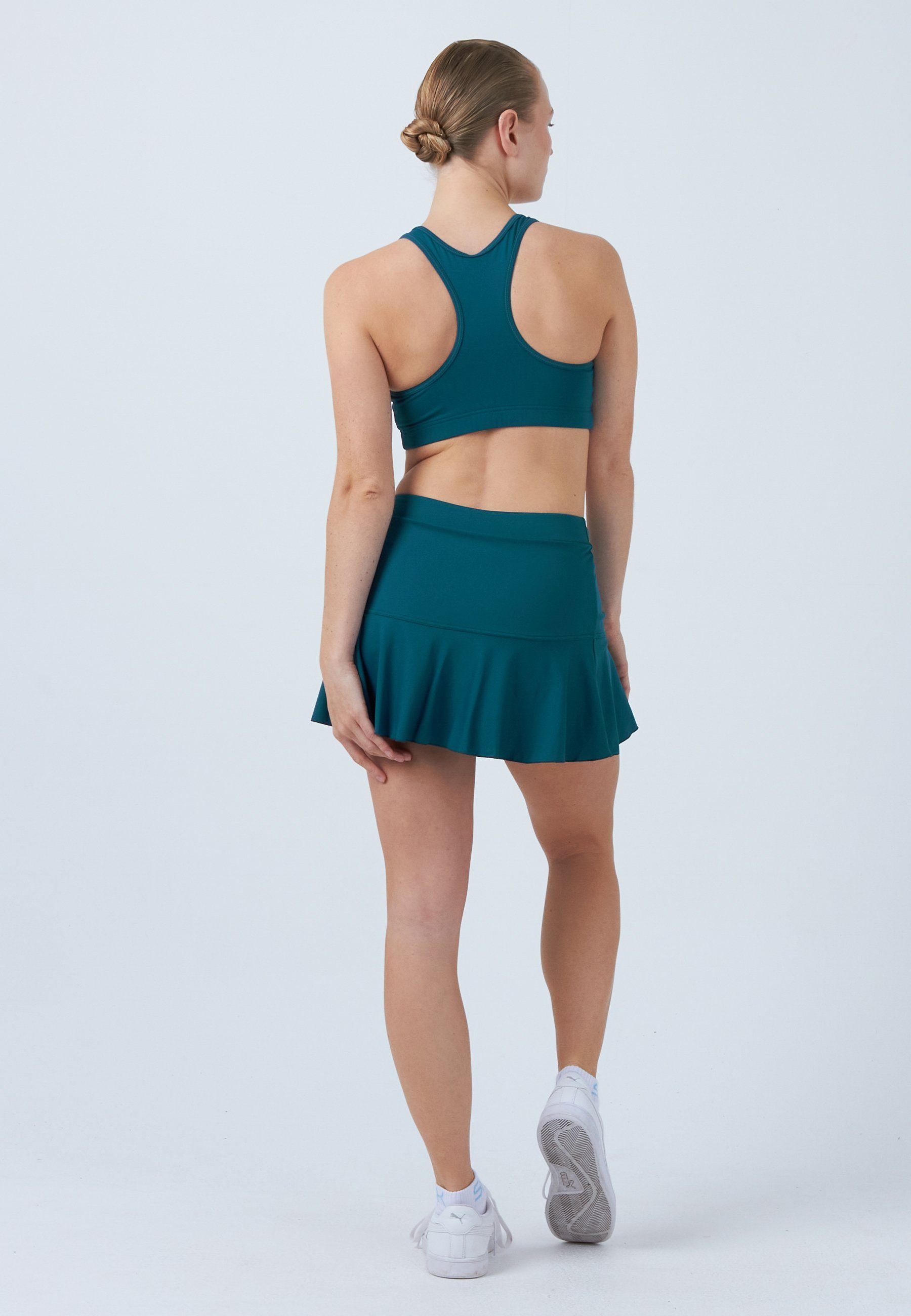 SPORTKIND Tennisrock Glockiger Tennis Skort Mädchen & Damen petrol grün