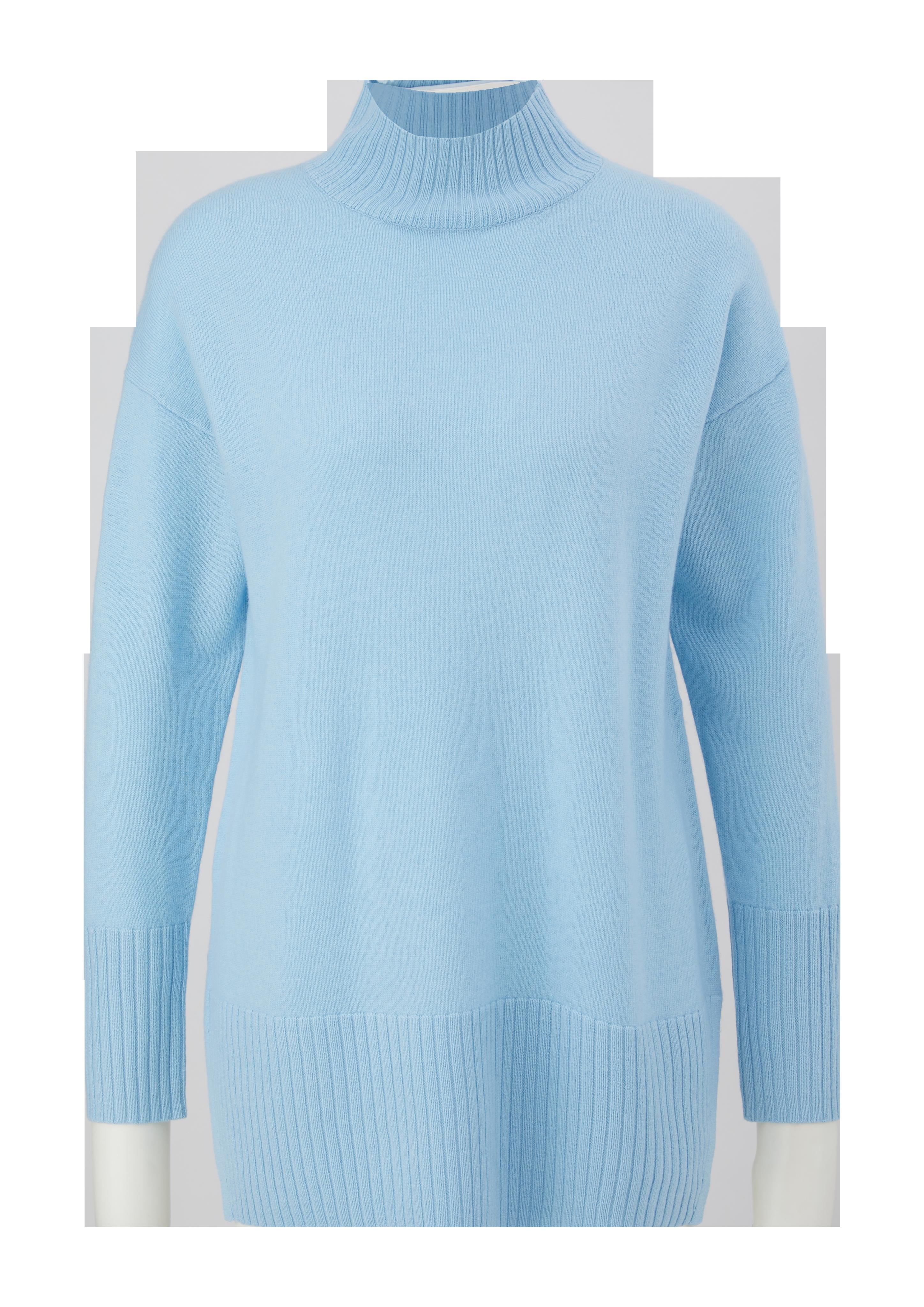 Kaschmirpullover mit Rippblenden  2124234-51X2