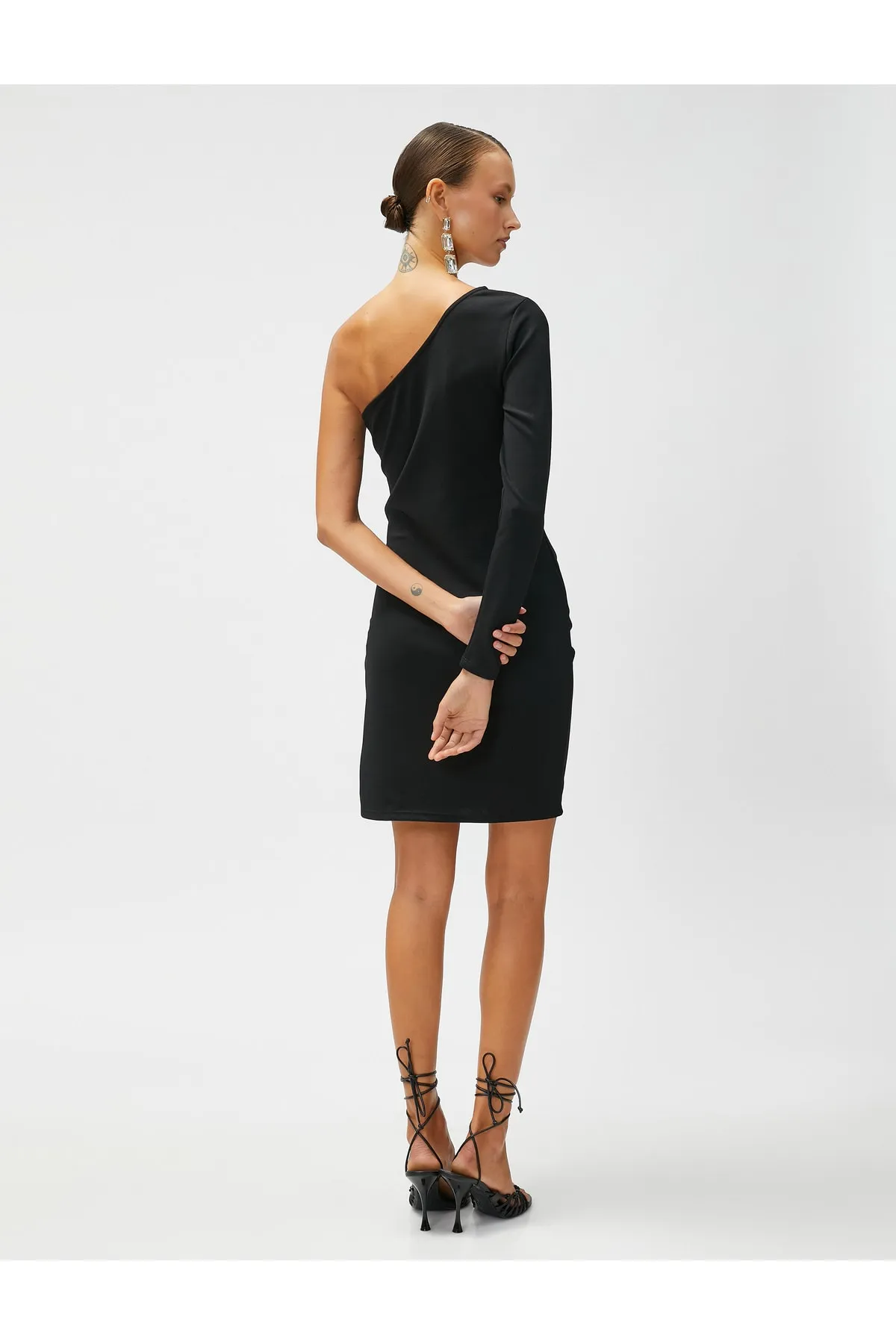 Koton  One-Shoulder-Minikleid mit drapiertem Detail