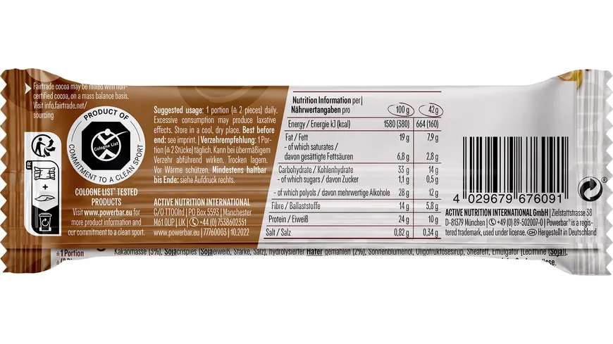 Powerbar Proteinreigel Peanut Choc vegan 42 g