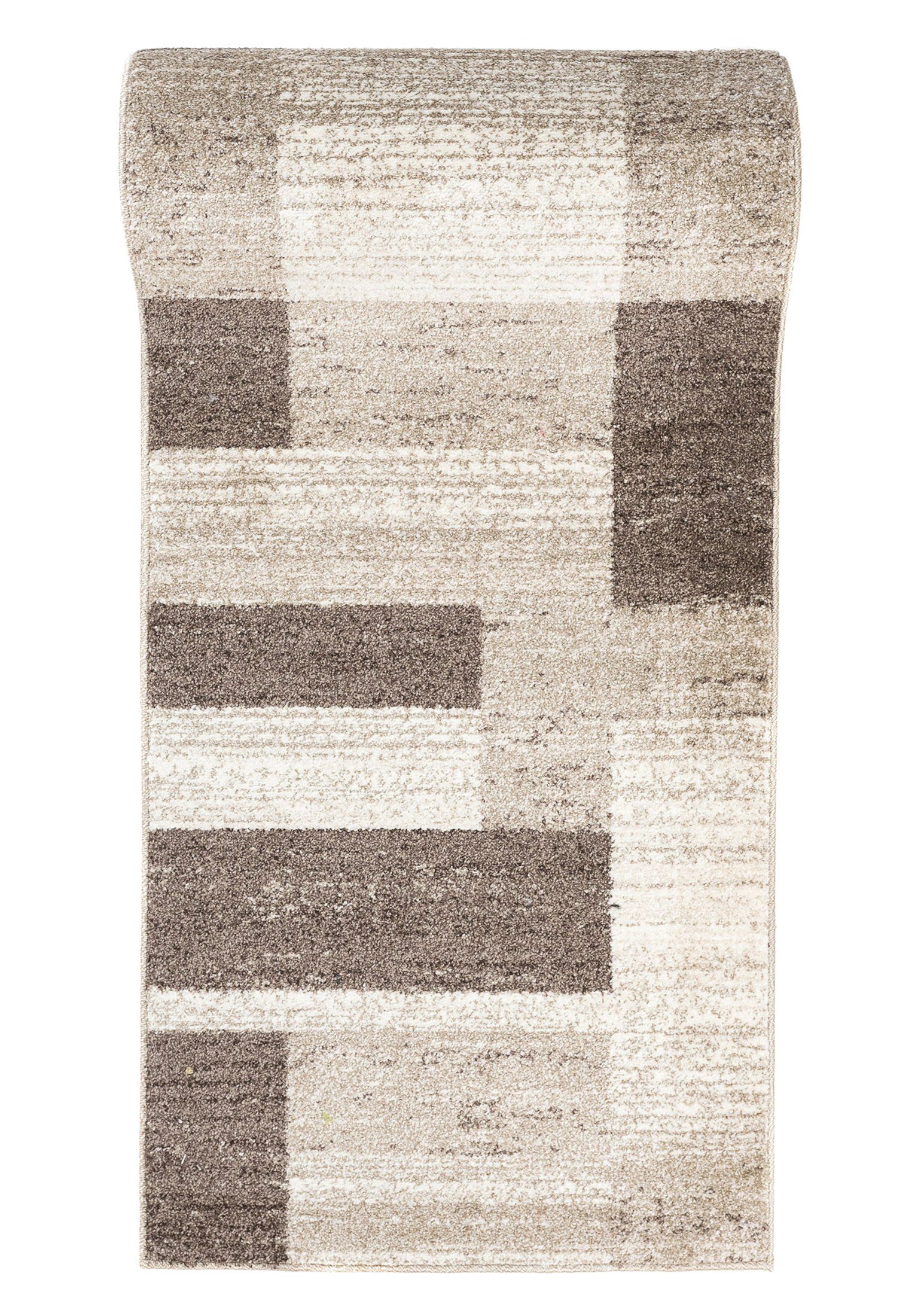 Läufer Läufer Flurläufer Modern für Vorzimmer, Küche - Beige, Mazovia, 100 x 100 cm, Kurzflor, Meterware, Höhe 10 mm, Kurzflor - niedrige Florhöhe