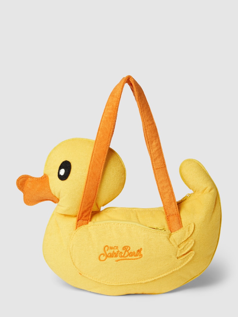 Rucksack aus Frottee mit Zier-Applikationen Modell 'TERRY' in gelb
