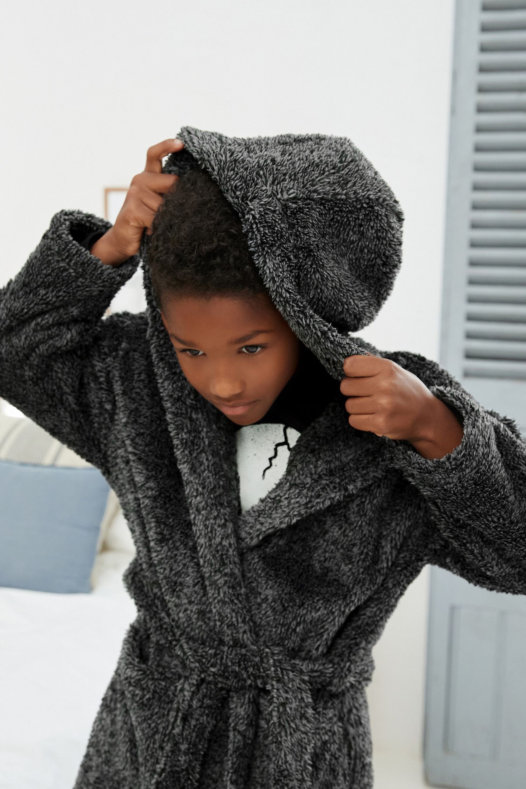 Next Kinderbademantel Weicher Fleece-Morgenmantel, Polyester