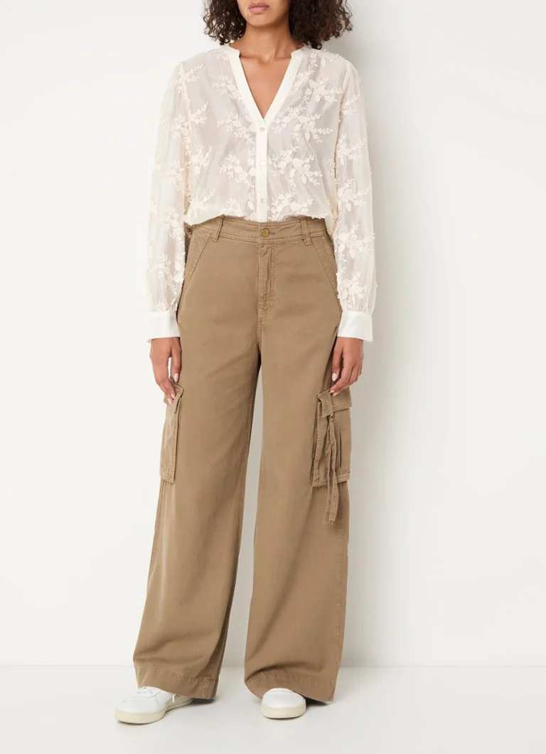 Summum Semi-transparent blouse with embroidery