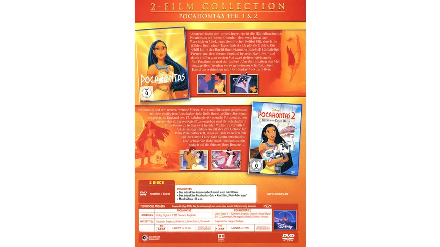 Pocahontas - Doppelpack ( Classics + 2. Teil)  [2 DVDs]