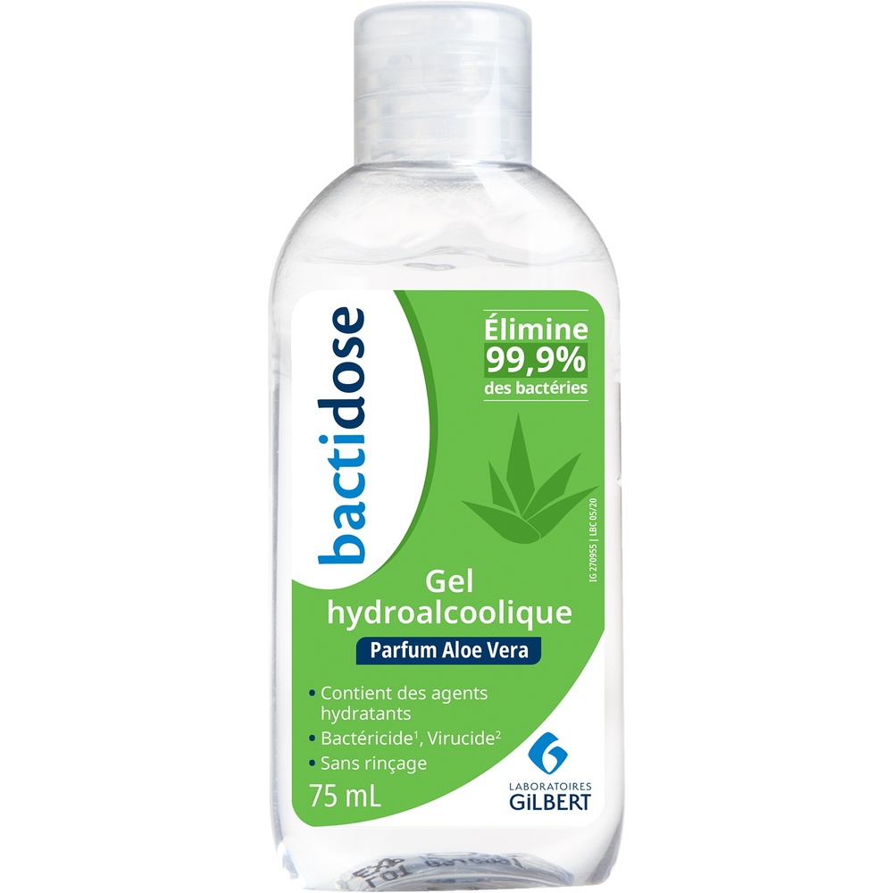 bactidose Gel hydro 75 mL Parfum Aloe Vera Gel Hydroalcoolique
