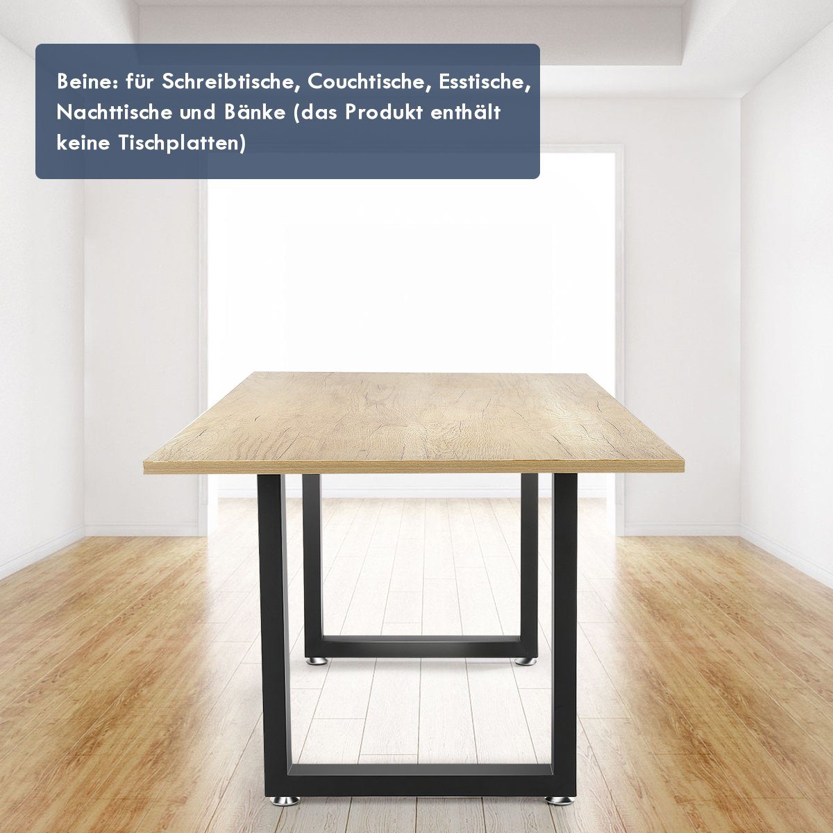 iscooter Tischbein 2er-Set Tischbein Metallfuß für Sitzbank, 45 x 40 / 71 cm, Stahl, für Tischuntergestell, DIY Sitzbank, Couchtisch
