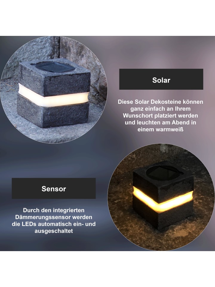 STAR Trading Solar Dekoration Stonecube, Würfel günstig kaufen onesize
