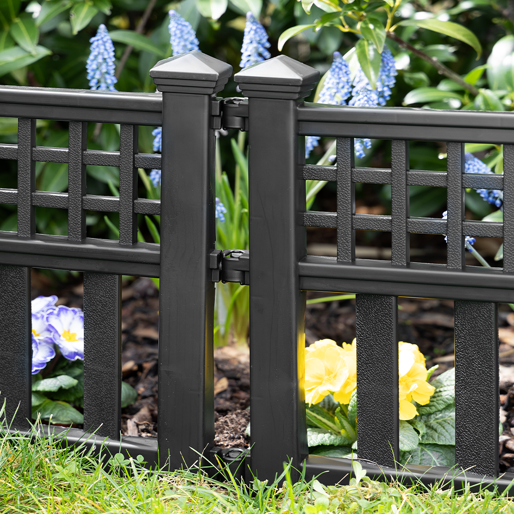 Powertec Garden Gartenzaun-Set 5 teilig aus PP, ca. 60 x 51,5 cm