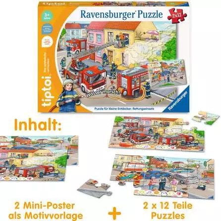 Kinderpuzzle ab 3 Jahren - tiptoi® Puzzle für kleine Entdecker: Rettungseinsatz - 12 Teile