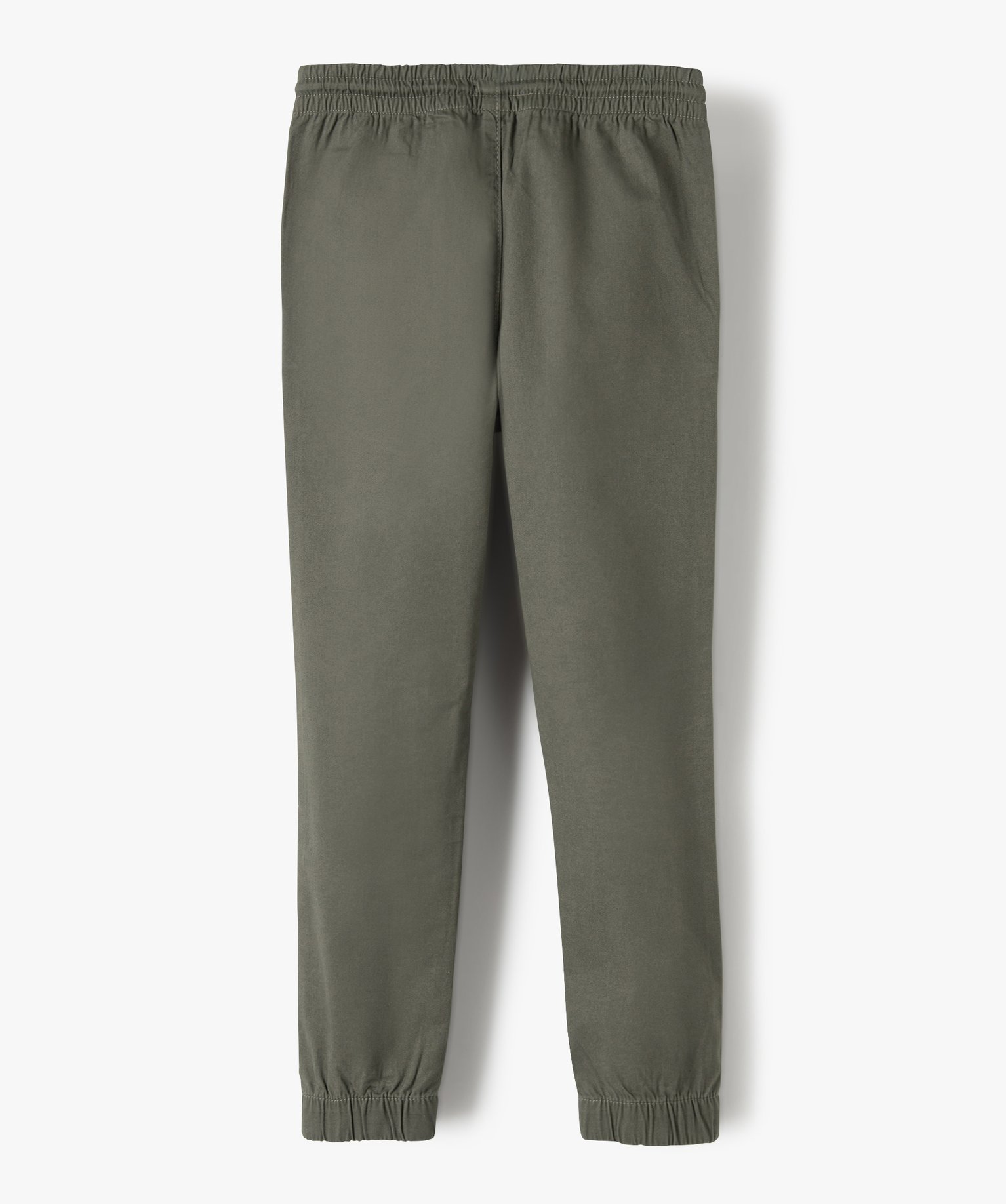Pantalon Garçon avec taille et chevilles élastiquées kaki | GEMO