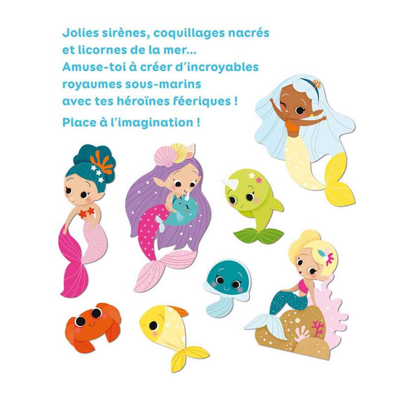 Pochette Mes gommettes lito, sirènes et licornes de mer