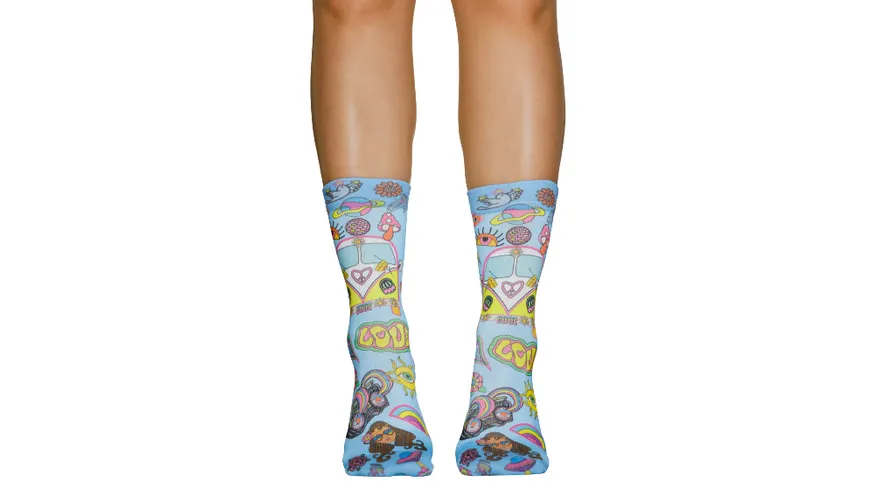 wigglesteps Damen Socken PIECE BUS Light Blue