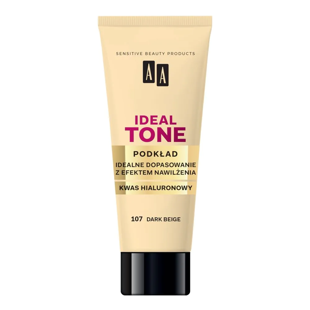 AA Make Up Ideal Tone veido makiažo pagrindas, 107 Tamsiai smėlio spalvos