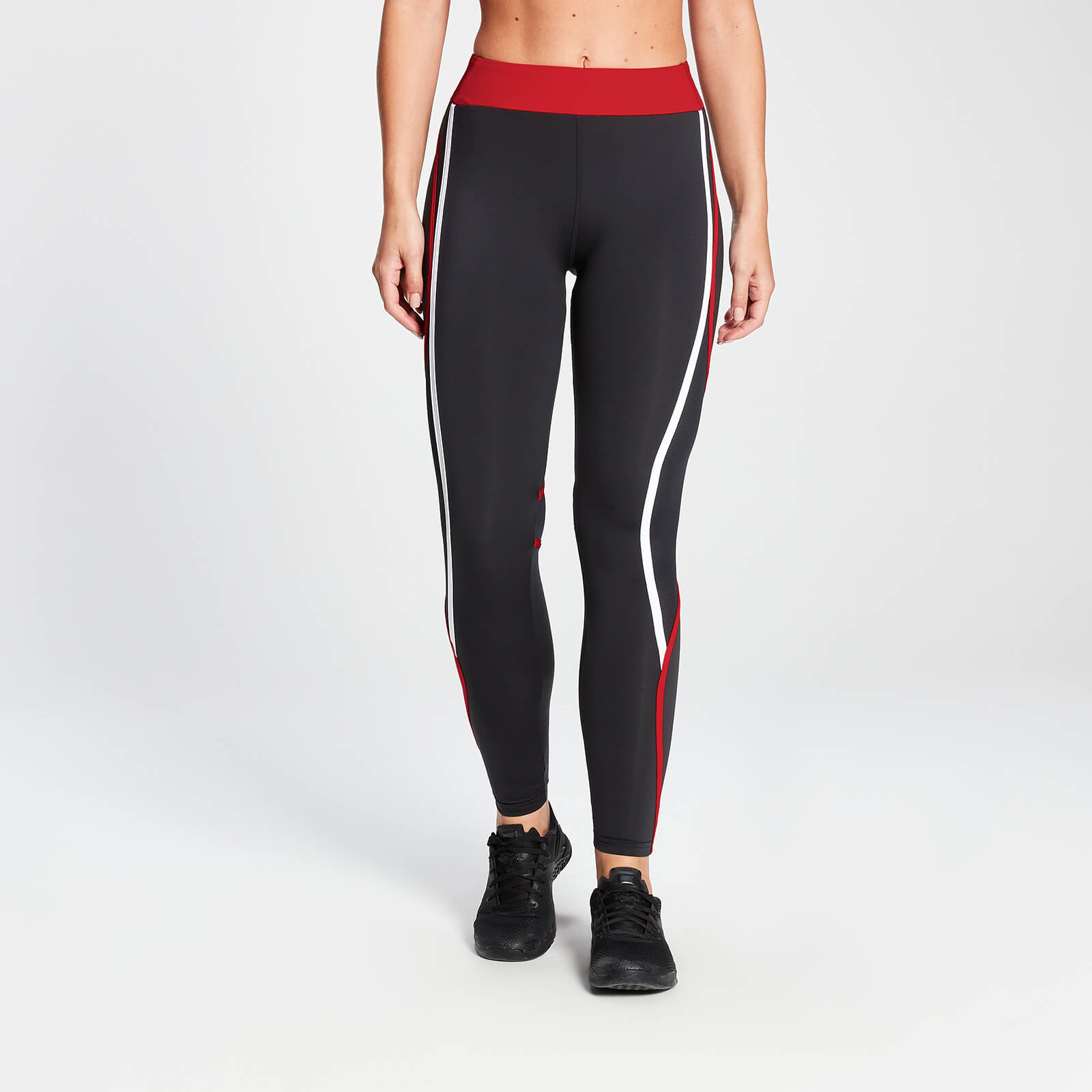 Legging colour-block MP Engage pour femmes – Noir/Rouge danger